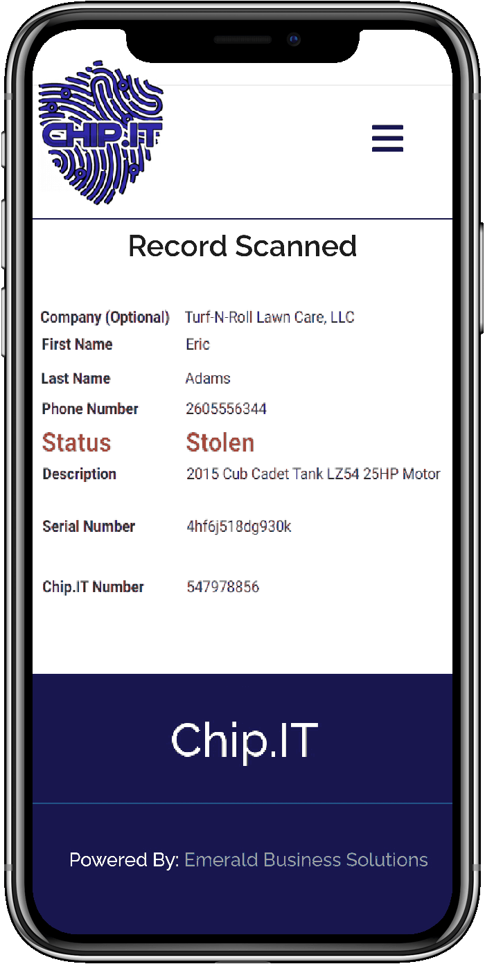 Chip.IT stolen reader